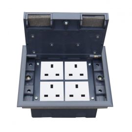 ElectroBox Open Cover Plastic 8-Port Floor Box