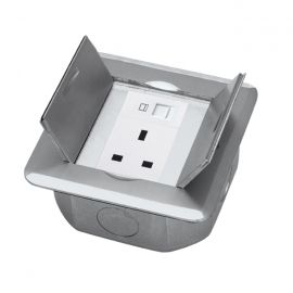 ElectroBox Open Hidden Cover 3-Port Floor Box