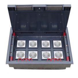 ElectroBox Open Cover Plastic 16-Port Floor Box