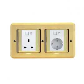 ElectroBox Open Hidden Cover 6-Port Floor Box