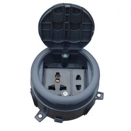 ElectroBox Open Cover Plastic 3-Port Floor Box