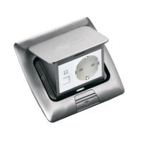 ElectroBox Pop-up Cover Arch-lined 3-Port Floor Box