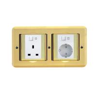 ElectroBox Open Hidden Cover 6-Port Floor Box